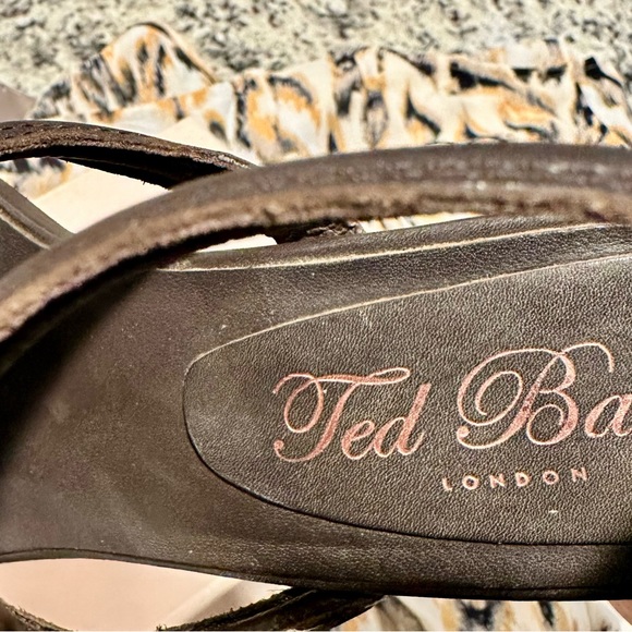 Ted Baker brown leather open heels - Picture 6 of 9
